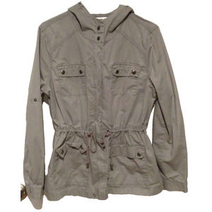 Life in Progress Gray Hooded Zip Jacket Women's Size M – See Description